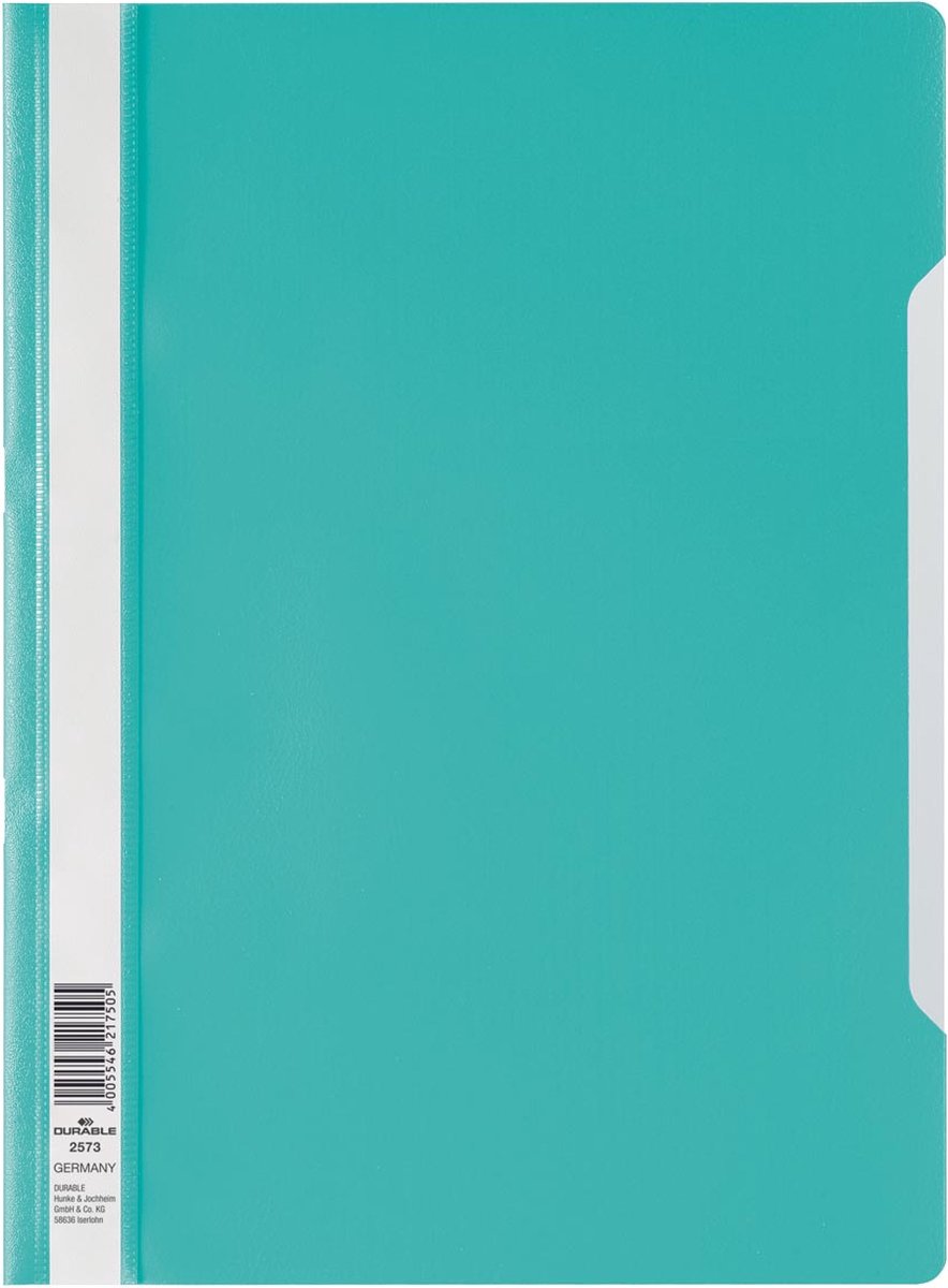 Dossier à fixation rapide durable ft A4 turquoise 25 pièces