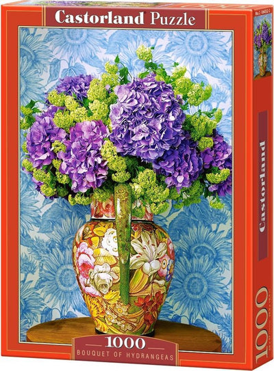 Castorland bouquet d'hortensias – puzzle – 1 000 pièces – finition satinée – ajustement parfait – qualité européenne