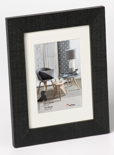 Walther home - cadre en bois - format photo 13x18 cm - noir