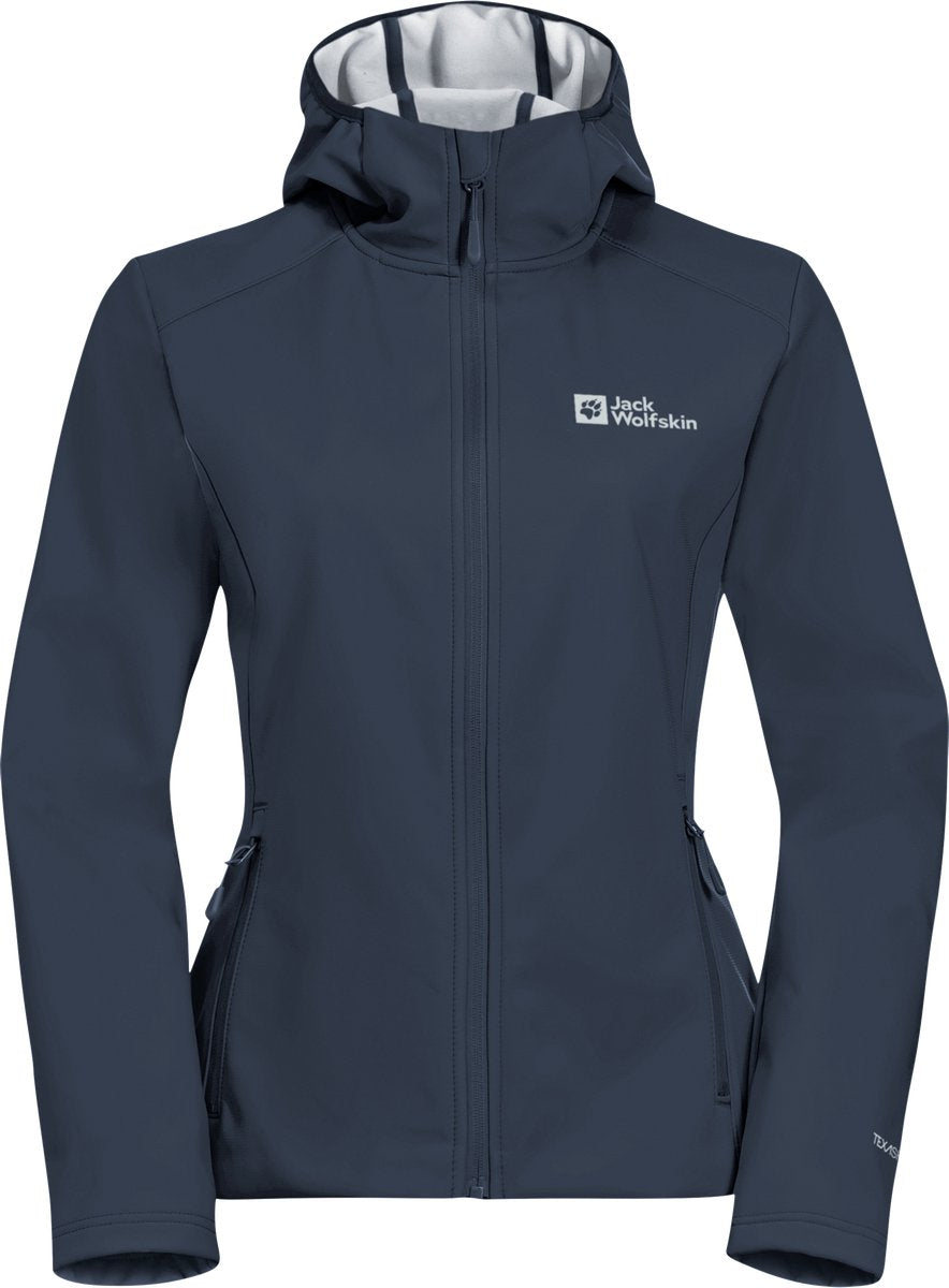 Jack wolfskin bornberg hoody w veste outdoor femme - gris ciel de minuit