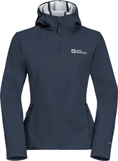 Jack wolfskin bornberg hoody w veste outdoor femme - gris ciel de minuit