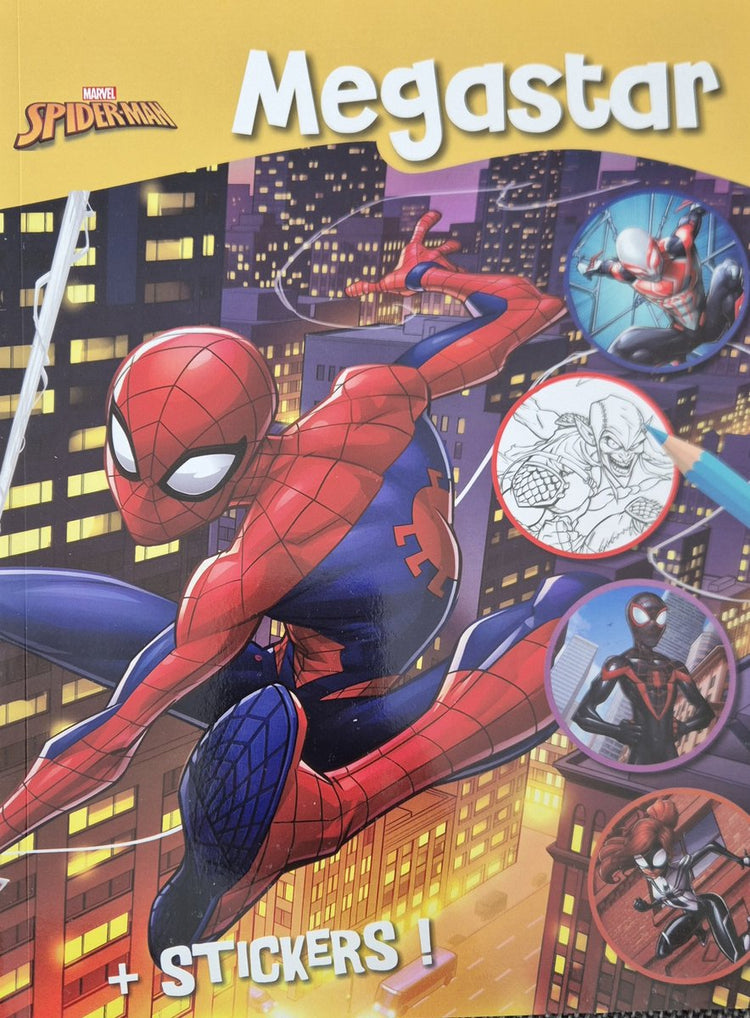 Livre de coloriage Megastar Spiderman sans marque sans marque avec autocollants
