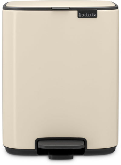 Brabantia bo poubelle à pédale - 7 litres - salle de bain - beige doux