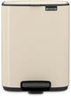 Brabantia bo poubelle à pédale - 7 litres - salle de bain - beige doux