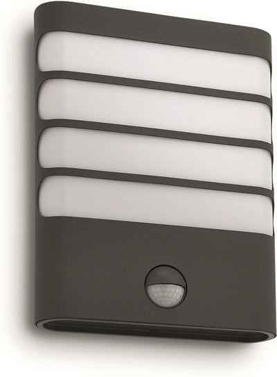 Philips LED Applique d'extérieur Philips Raccoon - avec capteur - 1 lumière - anthracite