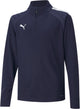 Puma teamliga 1 4 zip top jr haut de sport unisexe - marine- blanc