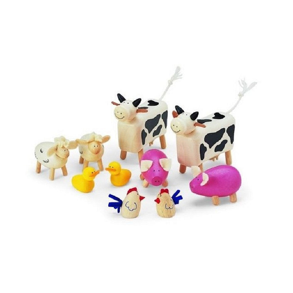 Pintoy Pintoy P03518 Animaux de ferme en bois 10 pièces