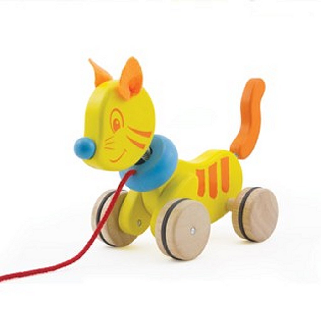 Pintoy pintoy p13500 figurine en bois à tirer chat