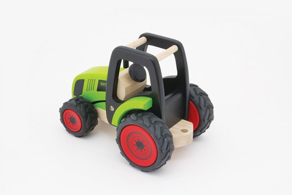 Tracteur en bois jouet à épingles