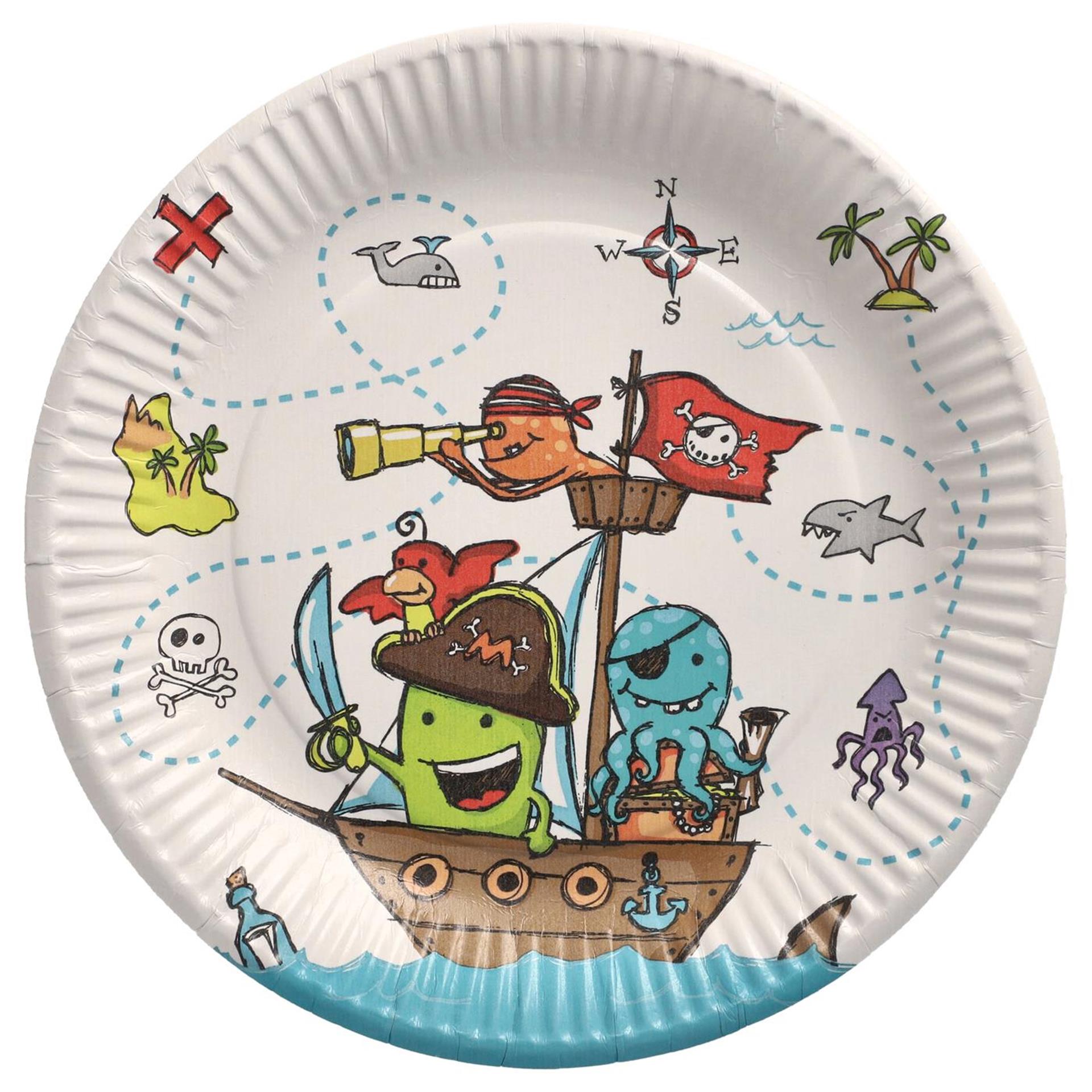 Papstar assiettes équipage pirate carton ø23cm