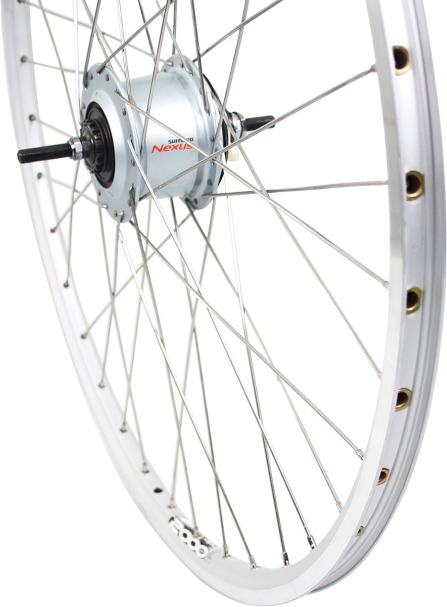 Roue arrière Roland 28 Nexus 8 RB ZAC2000 en argent en acier inoxydable SPK
