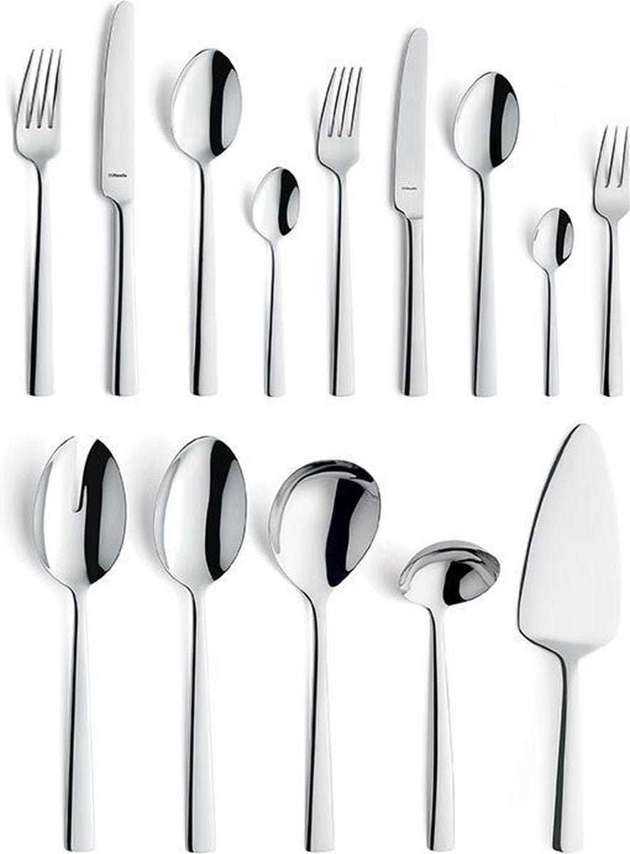 Amefa moderno - service de couverts - 60 pièces - 6 personnes - couleur argent