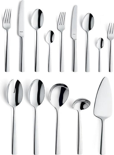 Amefa moderno - service de couverts - 60 pièces - 6 personnes - couleur argent