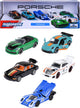 Coffret Majorette Porsche, 5 pièces.