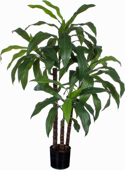 Mica décorations plante artificielle - dracaena - vert - en pot - 100 cm - plantes artificielles fausses plantes