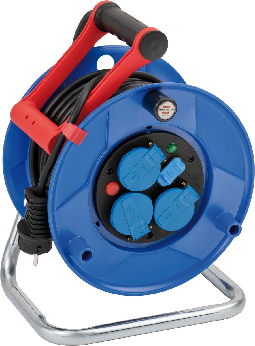 Brennerstuhl garant enrouleur de câble ip44 avec usb 25m n05v3v3-f 3g1,5 broches terre