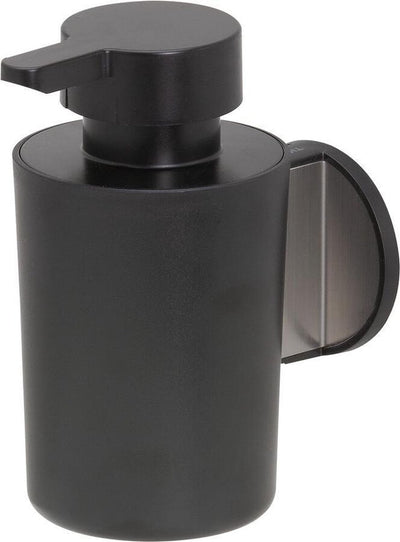 Tiger tune - distributeur de savon 180 ml - sans perçage - ruban adhésif 3m - acier inoxydable brossé noir