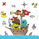 Papstar serviettes équipage pirate 3 couches 33x33cm
