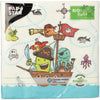 Papstar serviettes équipage pirate 3 couches 33x33cm
