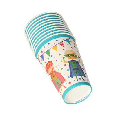 Papstar gobelets super-héros carton 0,2l ø7x9,7cm