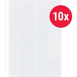 Pochettes pour cartes de visite pp a4 120mu 23 trous 10 compartiments