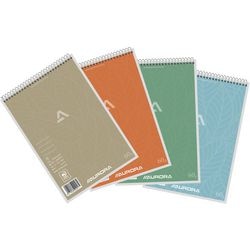 Bloc sténo 14,5x21cm papier ligné 2 lignes rouges 144nlz 72 feuilles