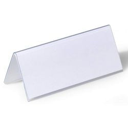 Plaque nominative de table Abi durable 8050 PVC 150x61 122mm double face inscriptible