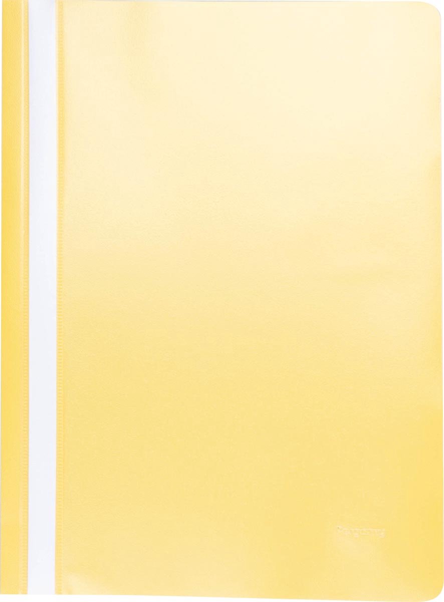 Dossier à fixation rapide Pergamy, ft a4, pp, paquet de 25 pièces, jaune