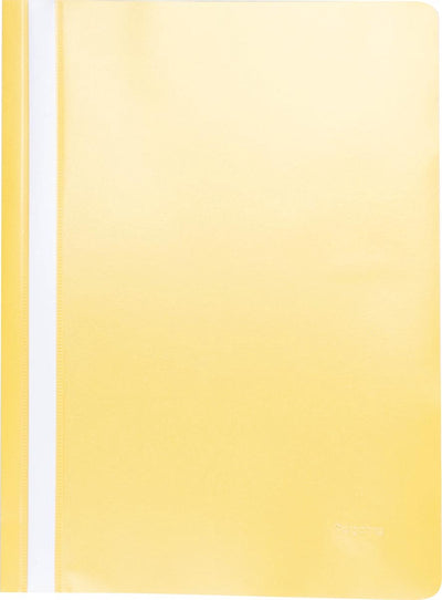 Dossier à fixation rapide Pergamy, ft a4, pp, paquet de 25 pièces, jaune