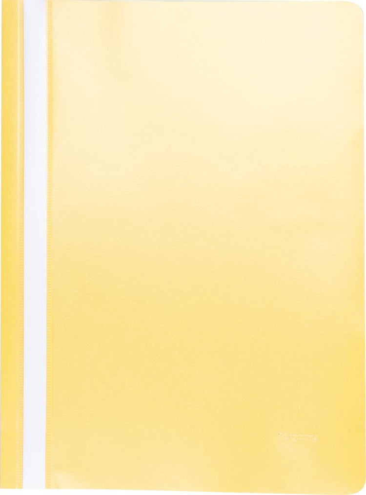 Dossier à fixation rapide Pergamy, ft a4, pp, paquet de 25 pièces, jaune