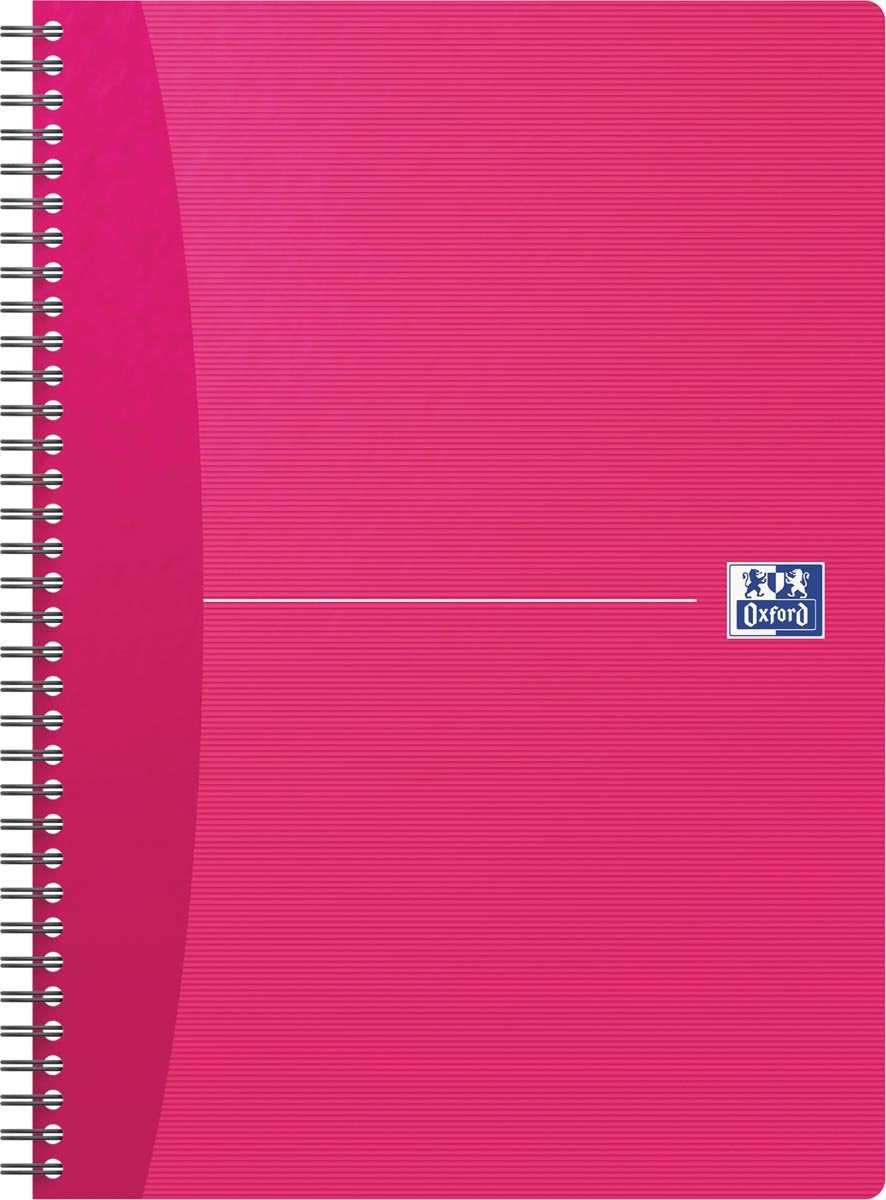 Carnet à spirale Oxford Office Essentials, 180 pages, format A4, quadrillé 5 mm, couleurs assorties 5 pièces