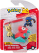 Pokémon Jazwares - pack de 3 figurines de combat croagunk, mimikyu, porygon