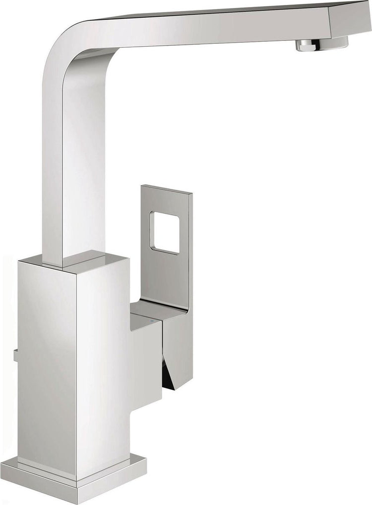 Robinet pour lavabo Grohe eurocube - bec haut - avec garniture de vidage - chrome - économie d'eau