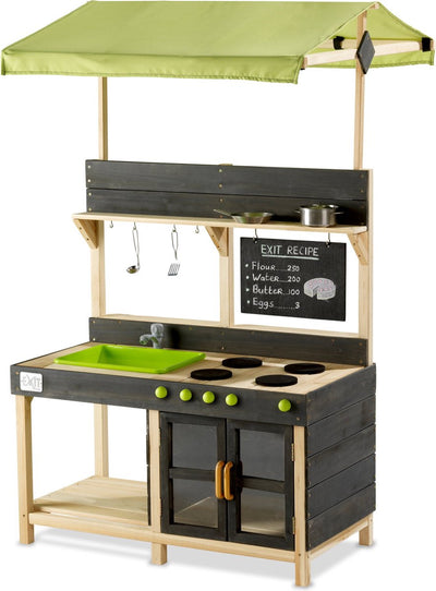 Exit jouets exit yummy 300 cuisine extérieure en bois - cuisine en boue - cuisine de jeu extérieure - enfants - bois FSC - naturel