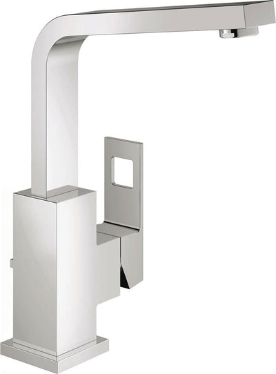 Robinet pour lavabo Grohe eurocube - bec haut - avec garniture de vidage - chrome - économie d'eau