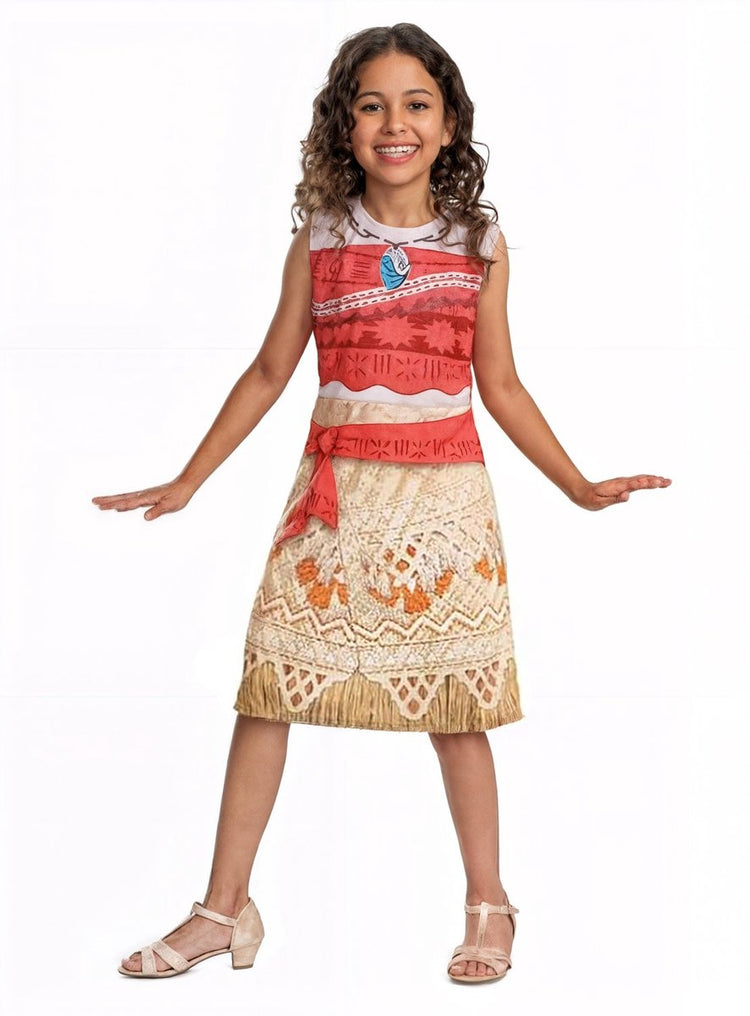 Déguisement disney - moana 2, costume moana vaiana basic plus dress, taille m (7-8 ans)