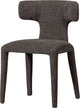 Chaise de salle à manger permis Woood - tissu tissé - marron expresso - 78x52x53 cm