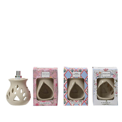 Set de brûleurs à mazout Decoris en céramique 8,8x7,5x13cm
