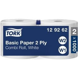 Papier nettoyant Tork W1 W2 2 couches blanc