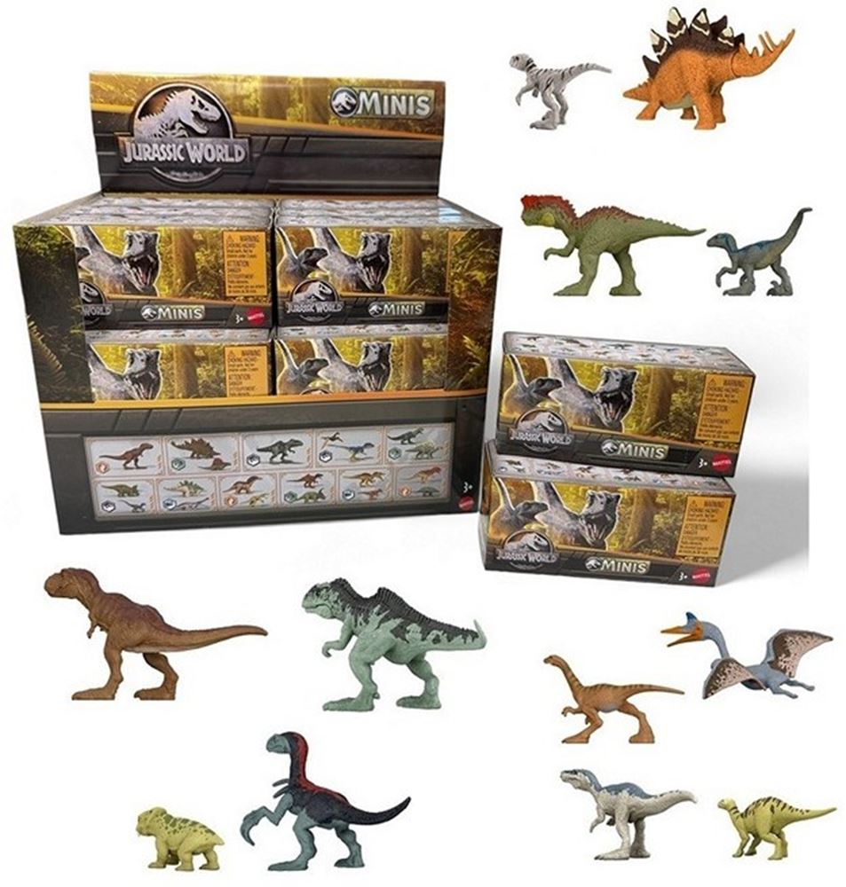 Figurines Jurassic World Minis, 1 paquet + 2 pièces