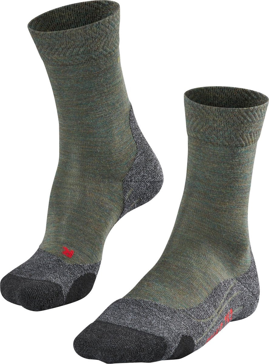 Falke tk2 mélange anti-ampoules laine épaisse matériau fonctionnel chaussettes de marche hommes vert - taille 46-48