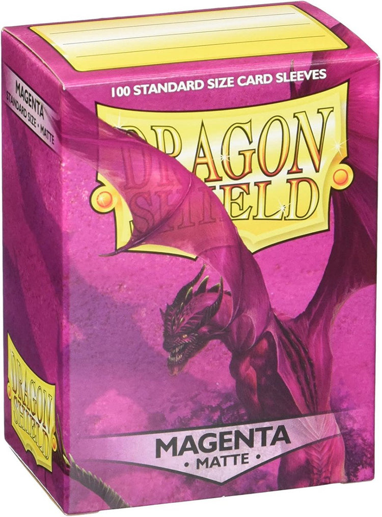 Bouclier de dragon Arcane Tinmen - pochettes de cartes de taille standard magenta mat 100x