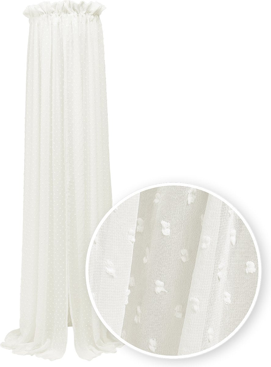Voile plumet bébé Meyco - blanc cassé