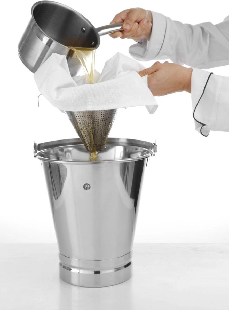 Seau Hendi avec graduations et fond renforcé – 7l – inox
