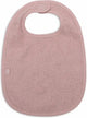 Jollein - bavoir bébé en éponge - coton - avec velcro - rose sauvage