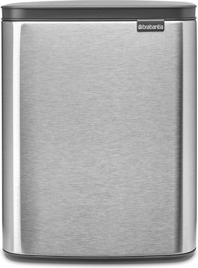 Poubelle Brabantia bo - 12 litres - acier mat résistant aux empreintes digitales