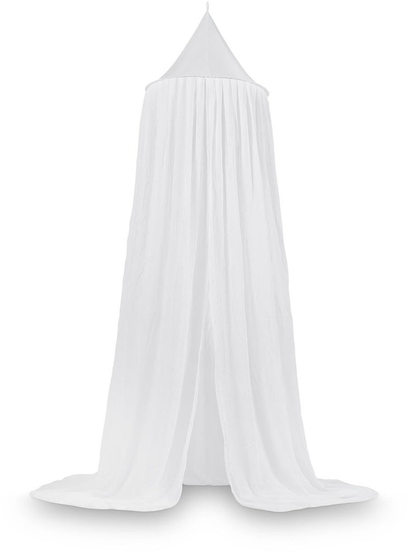 Jollein - moustiquaire bébé vintage (blanc) - coton - polyester - voile bébé, ciel de lit - 245cm