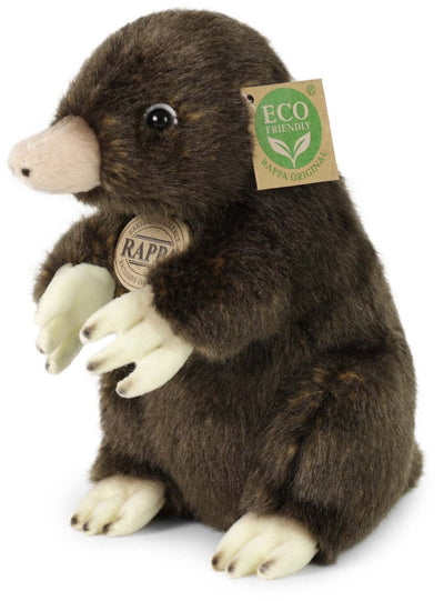 Rappa peluche écologique taupe 21 cm - peluche réaliste fabriquée à partir de bouteilles PET recyclées - marron crème