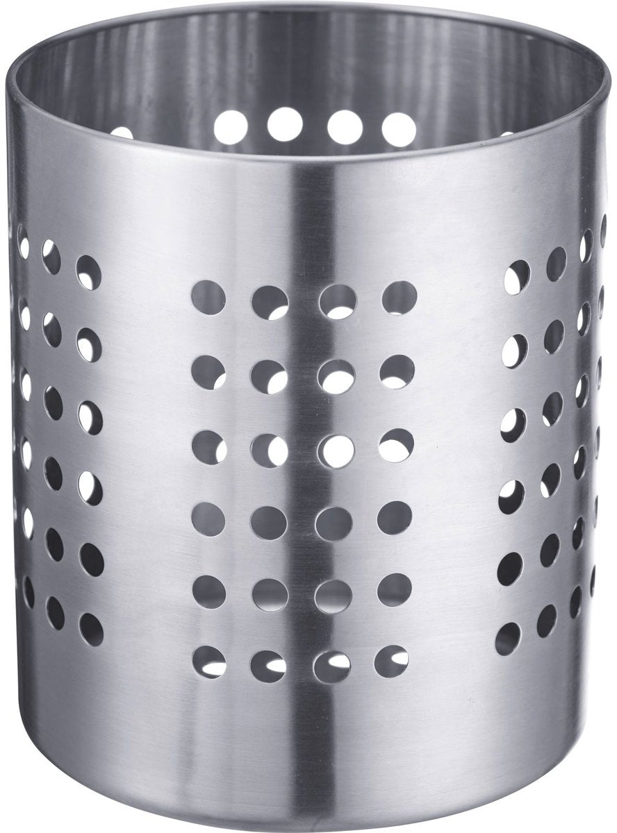Porte-ustensiles de cuisine Westmark, rond, diamètre : 12 cm, hauteur : 13,5 cm, acier inoxydable, argent, 69022211
