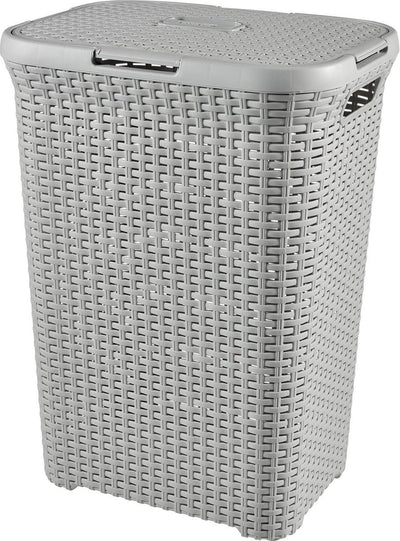 Boîte à linge style Curver - 60l - gris clair